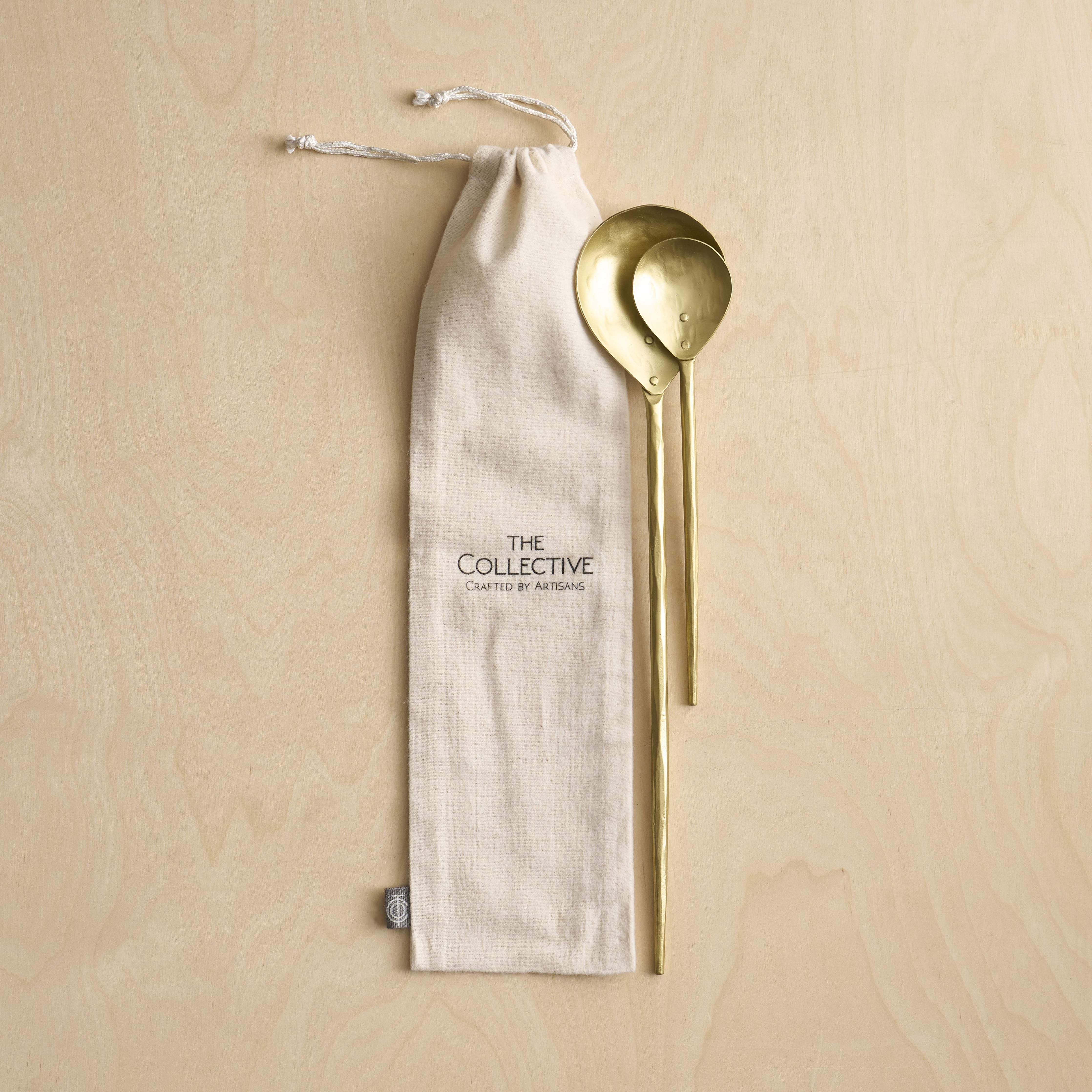 Forge Brass Stir Spoons (Set of 2)