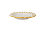 Ceramic Stripe Salad Plate, Yellow S/2