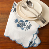 Azure Handblocked Napkin Set S/4