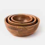 Grava Acacia Wood Bowl Set
