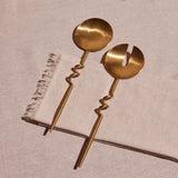 Elisa Servers in Brass (Set of 2)