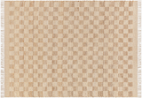 Dama Hand Woven Checkered Fringe Rug