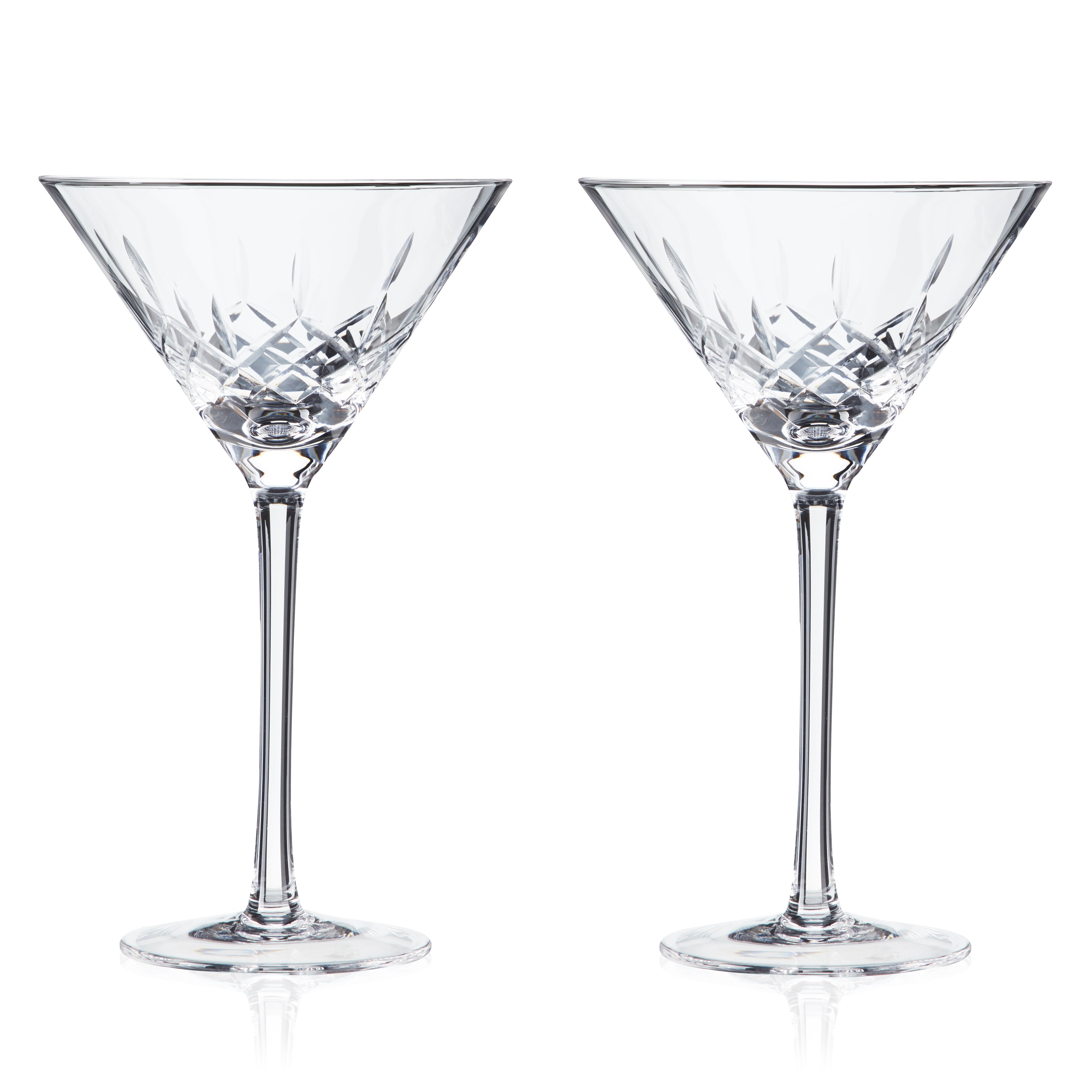 Admiral Crystal Martini Glasses, S/2