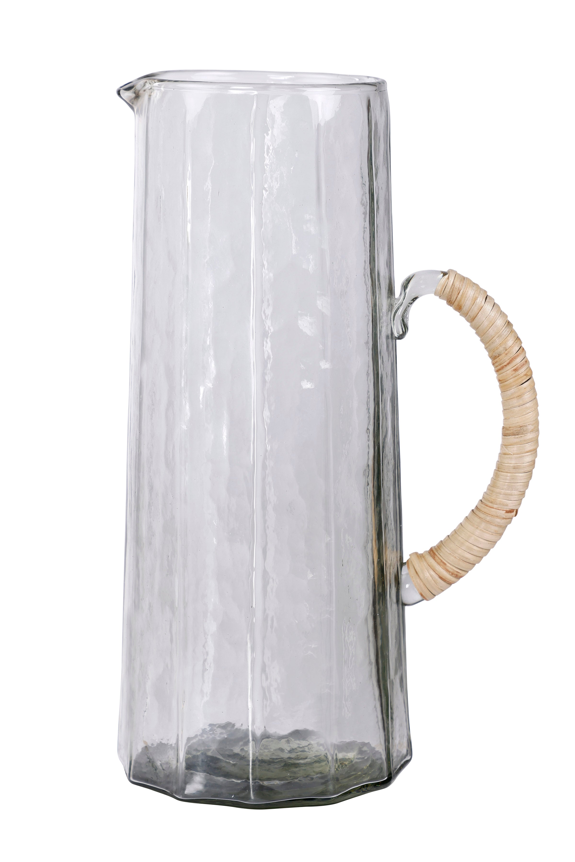 Hammered Water Pitcher, Natural S/2