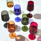 Reserve Nouveau Crystal Wine Glasses, Cobalt S/2
