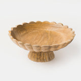 Fluted Pedestal Bowl in Natural