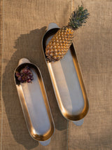 Antique Brass Long Trays (Set of 2)