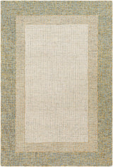 Elena Border Rug in Olive + Sage
