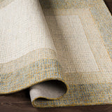Elena Border Rug in Olive + Sage