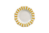Ceramic Stripe Salad Plate, Yellow S/2