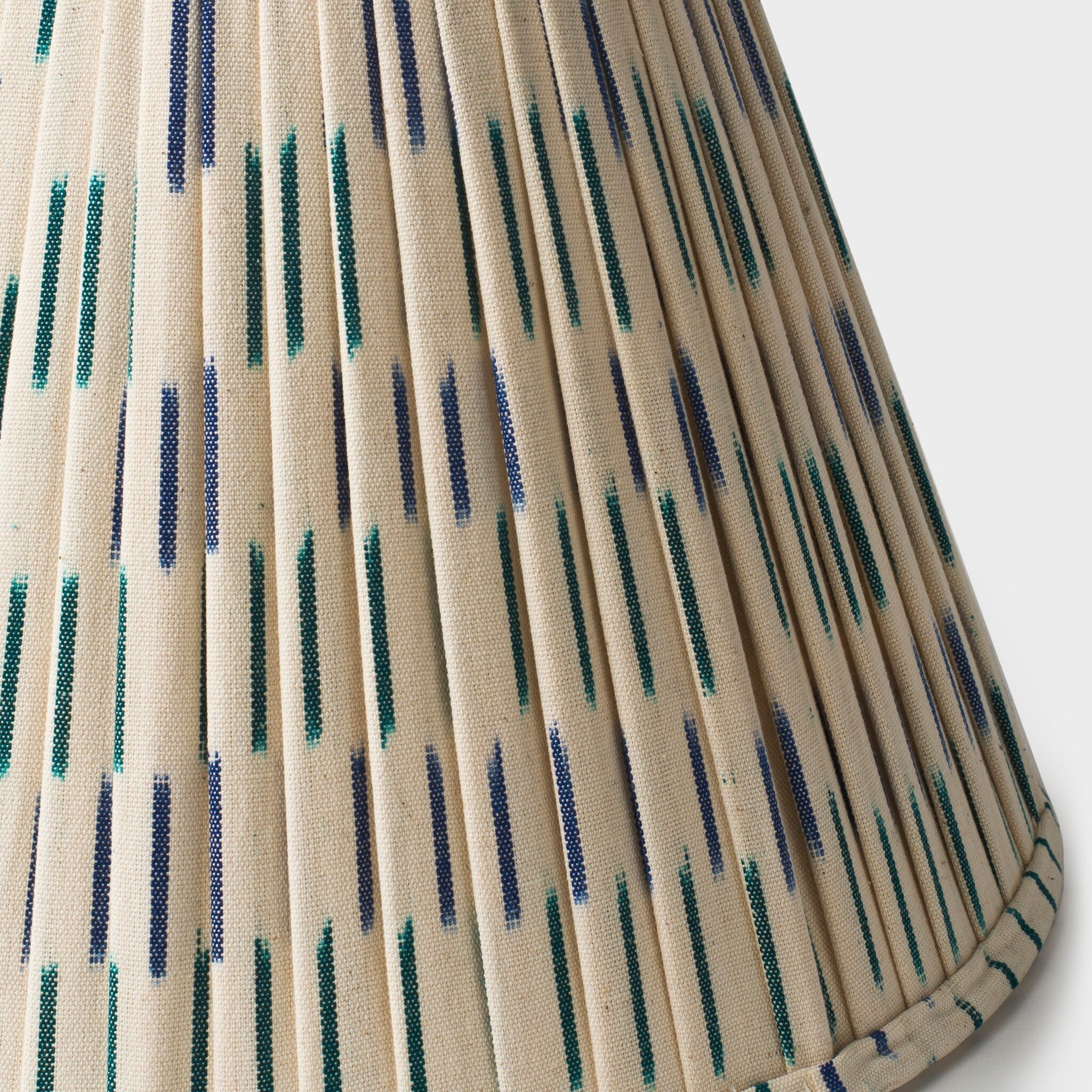Ikat Blue Pleated Lamp Shade