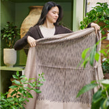 Flo Brown Merino Textured Handloom Throw