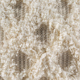 Edric Fringe Pillow in Beige