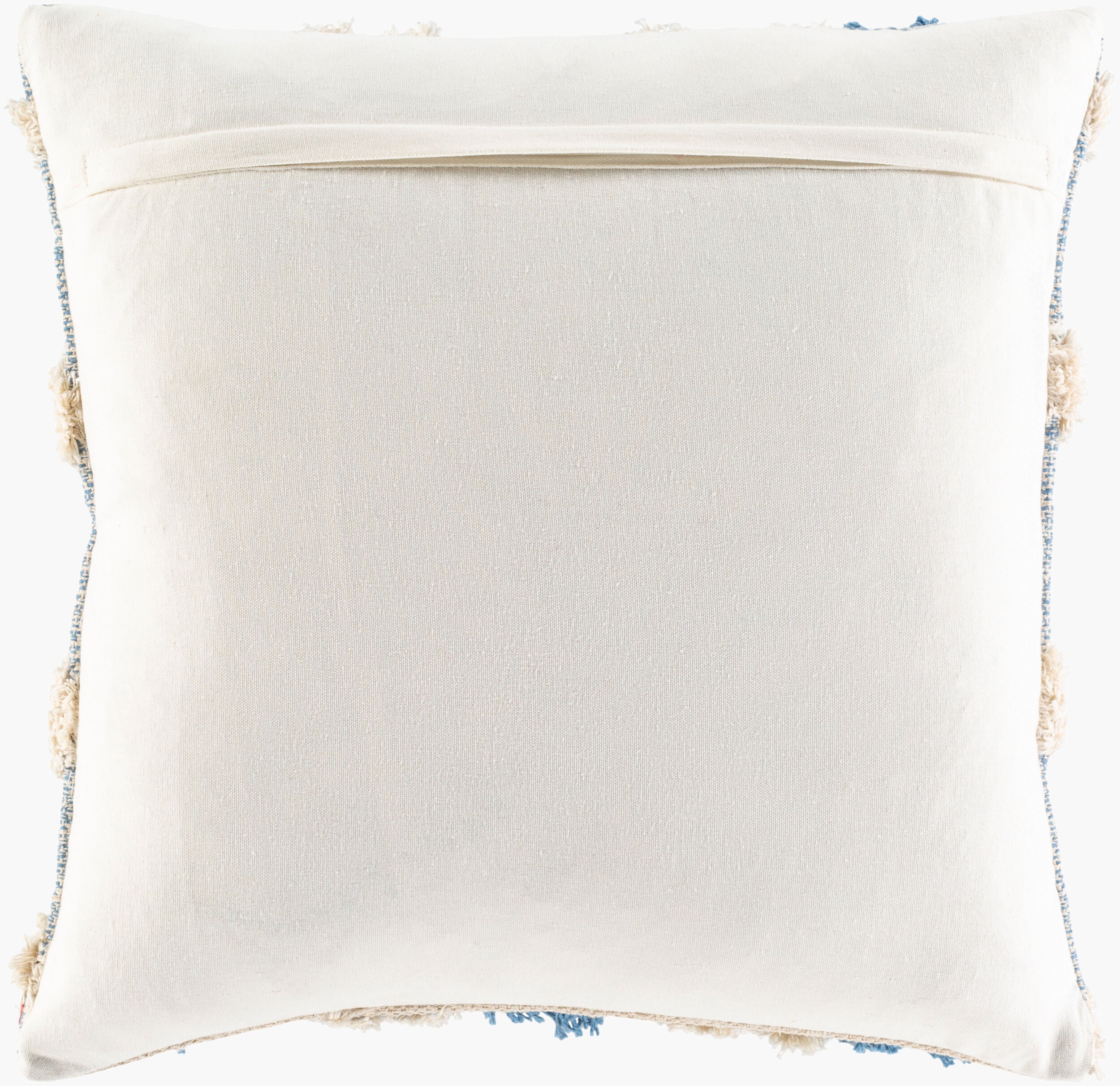 Edric Fringe Pillow in Blue