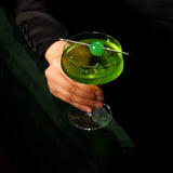 Raye Angled Crystal Coupe Glasses, S/2
