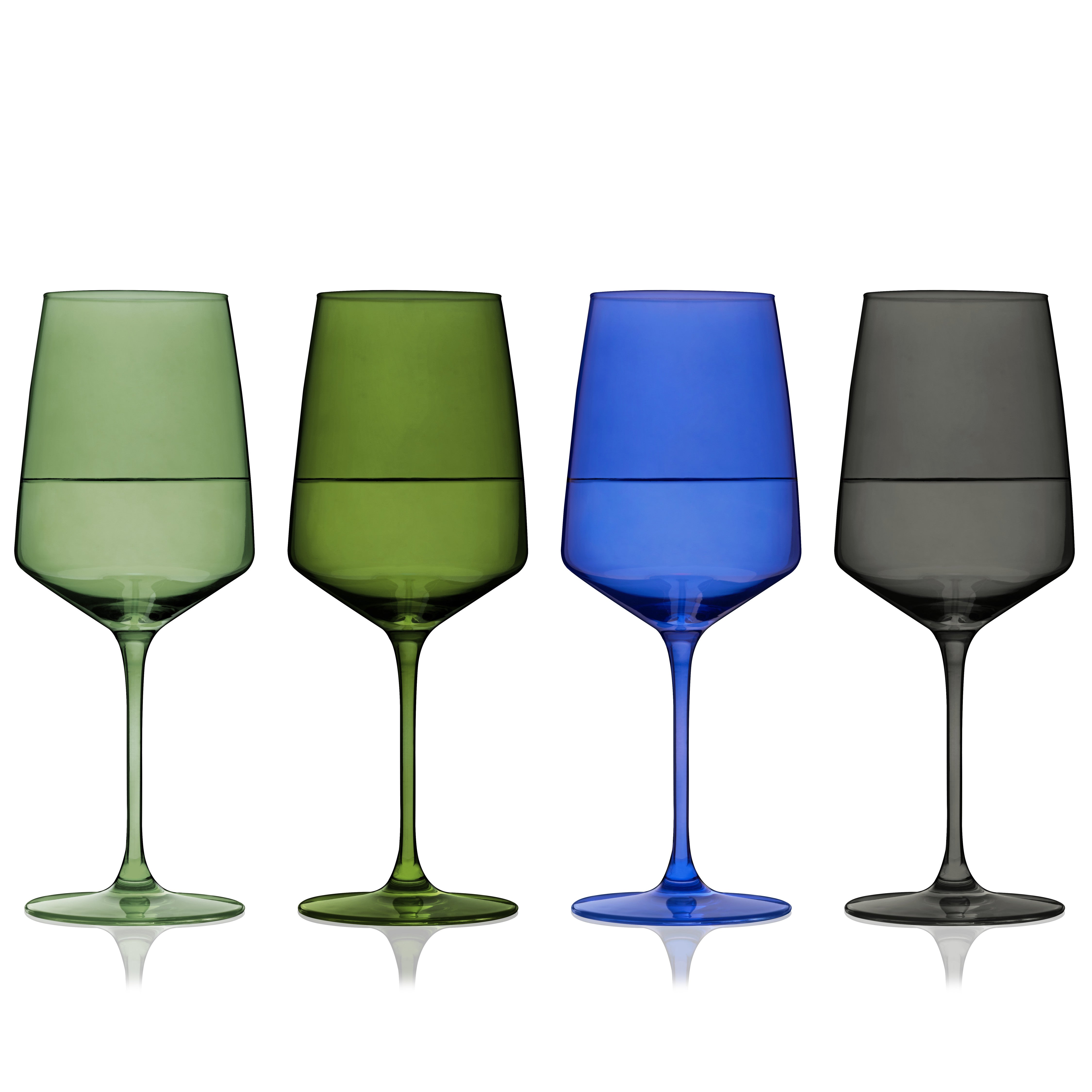 Reserve Nouveau Crystal Wine Glasses, Seaside S/4