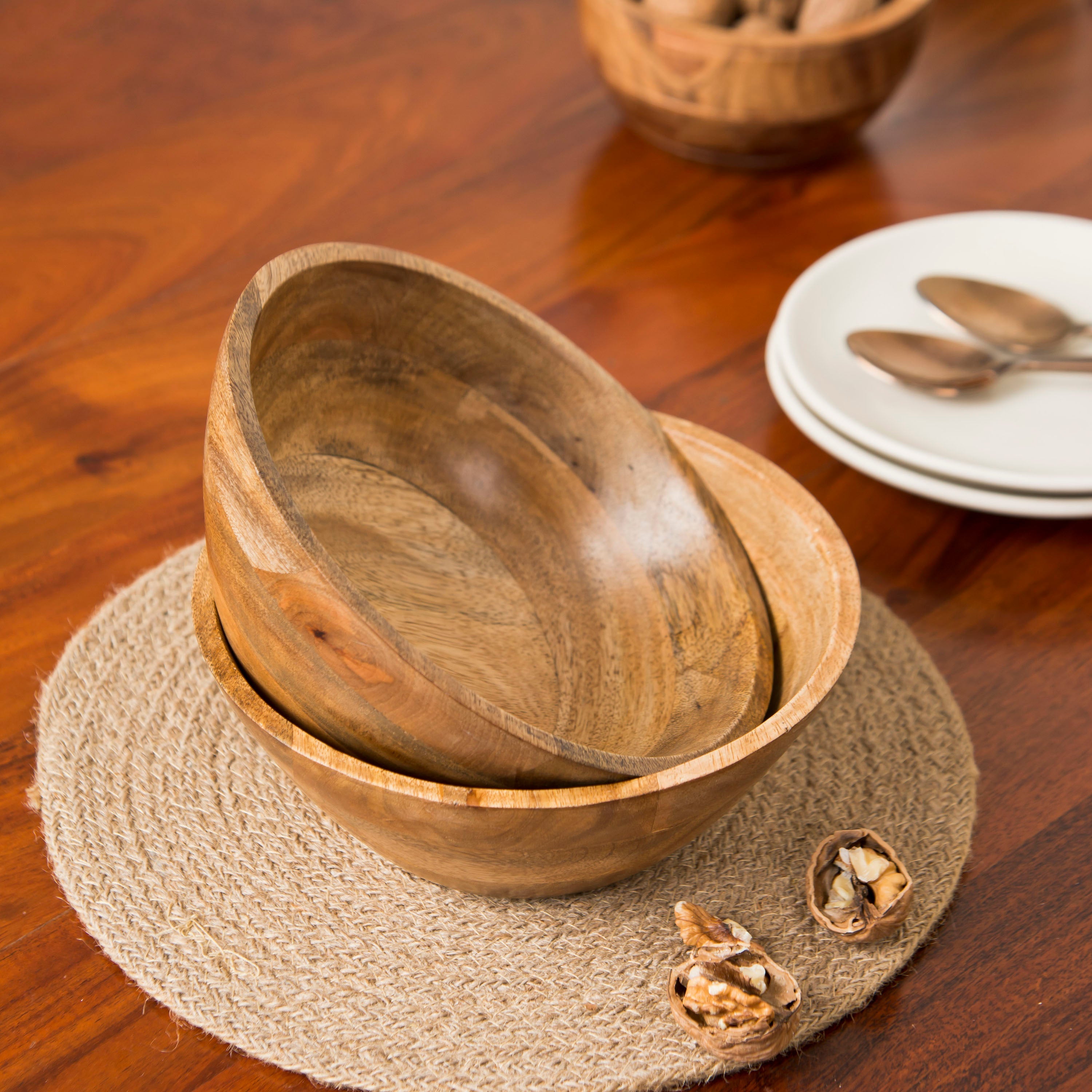 Verdan Mango Wood Bowl Set