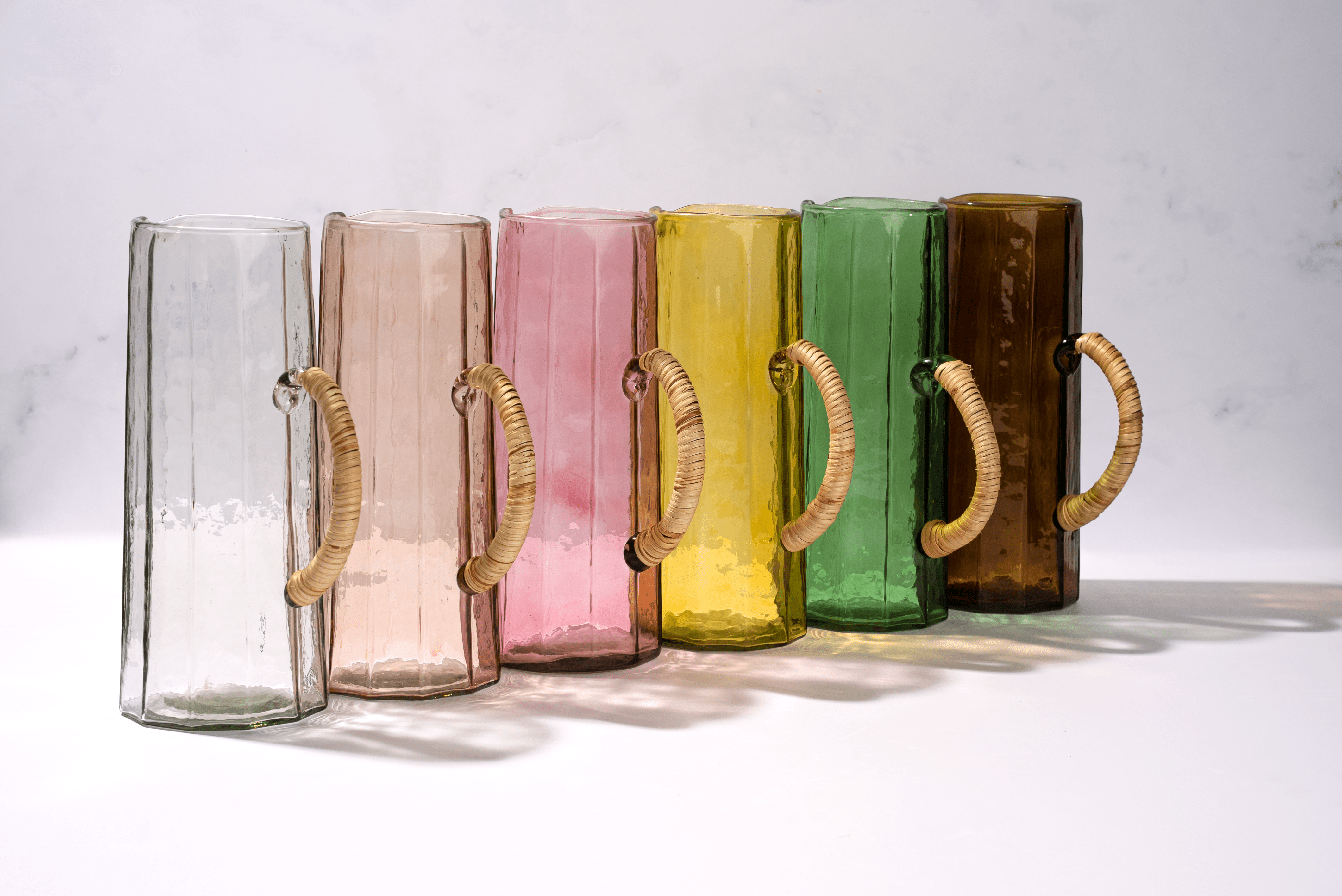 Hammered water pitcher, Natural -6.25 x 9.5 Inches ( Set of 2 )