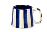 Ceramic Black Stripe Mug, S/2