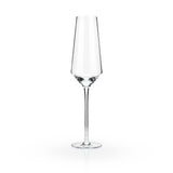 Raye Angled Crystal Champagne Flutes , S/2