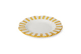Ceramic Stripe Salad Plate, Yellow S/2