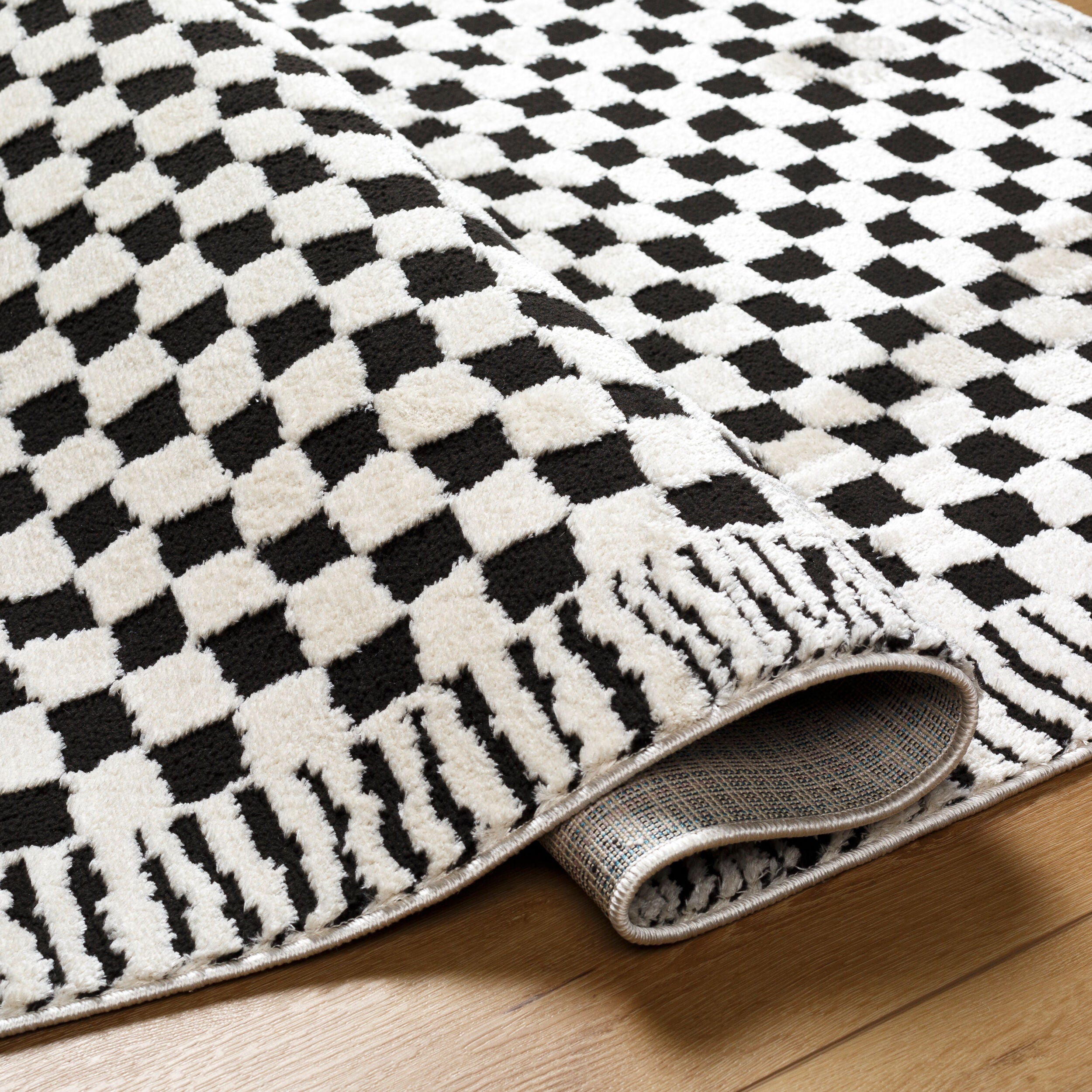 Freud Bordered Checker Rug