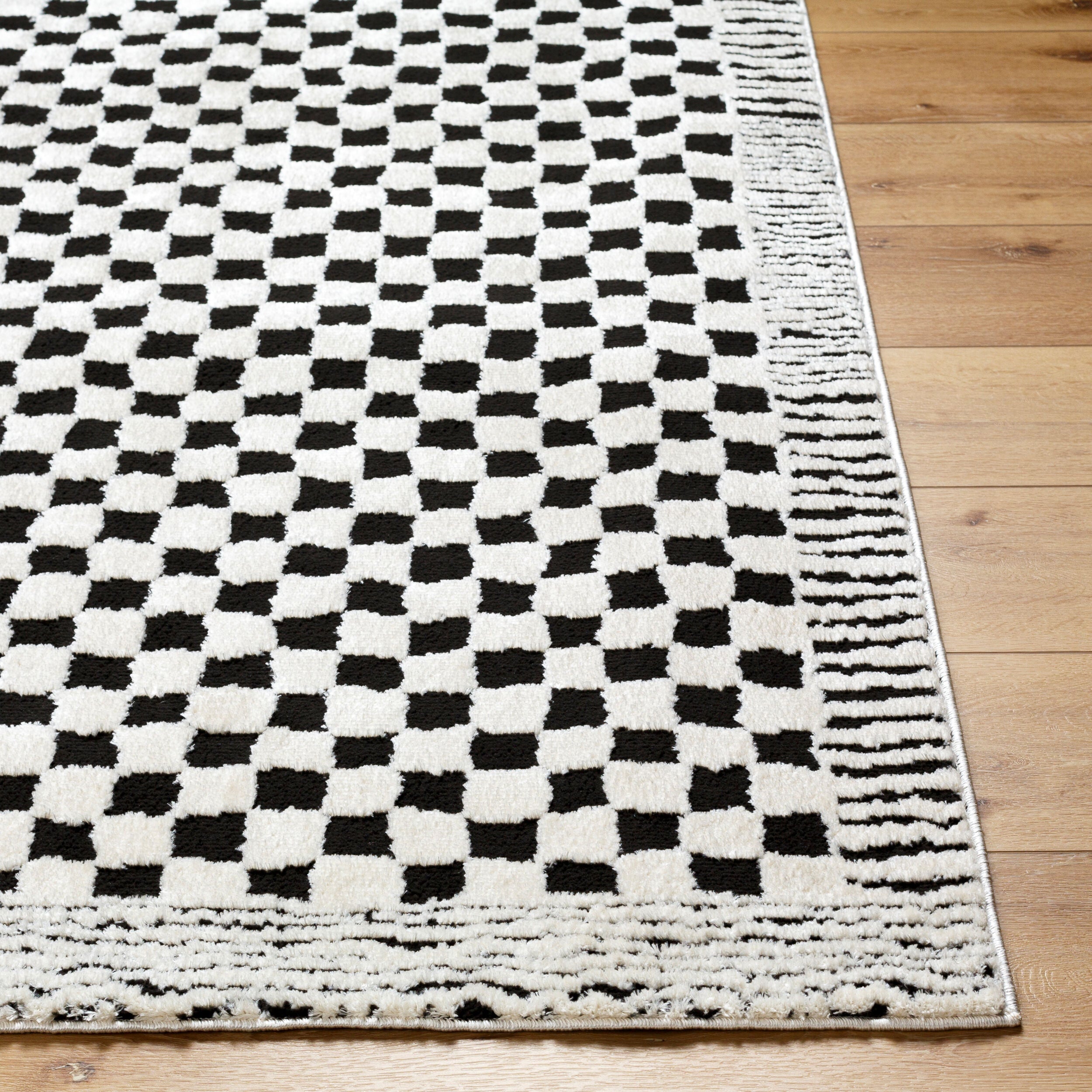Freud Bordered Checker Rug