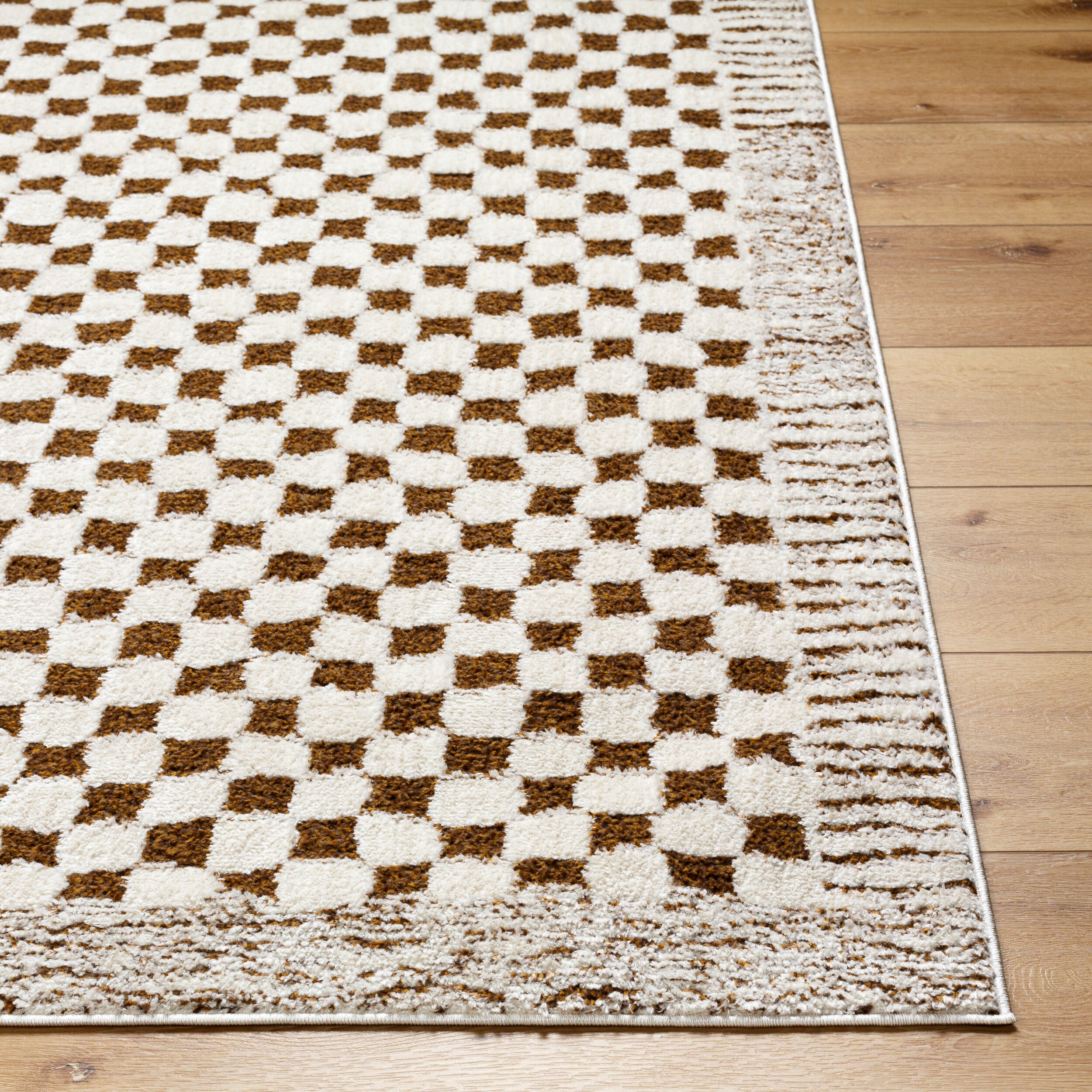 Freud Bordered Checker Rug