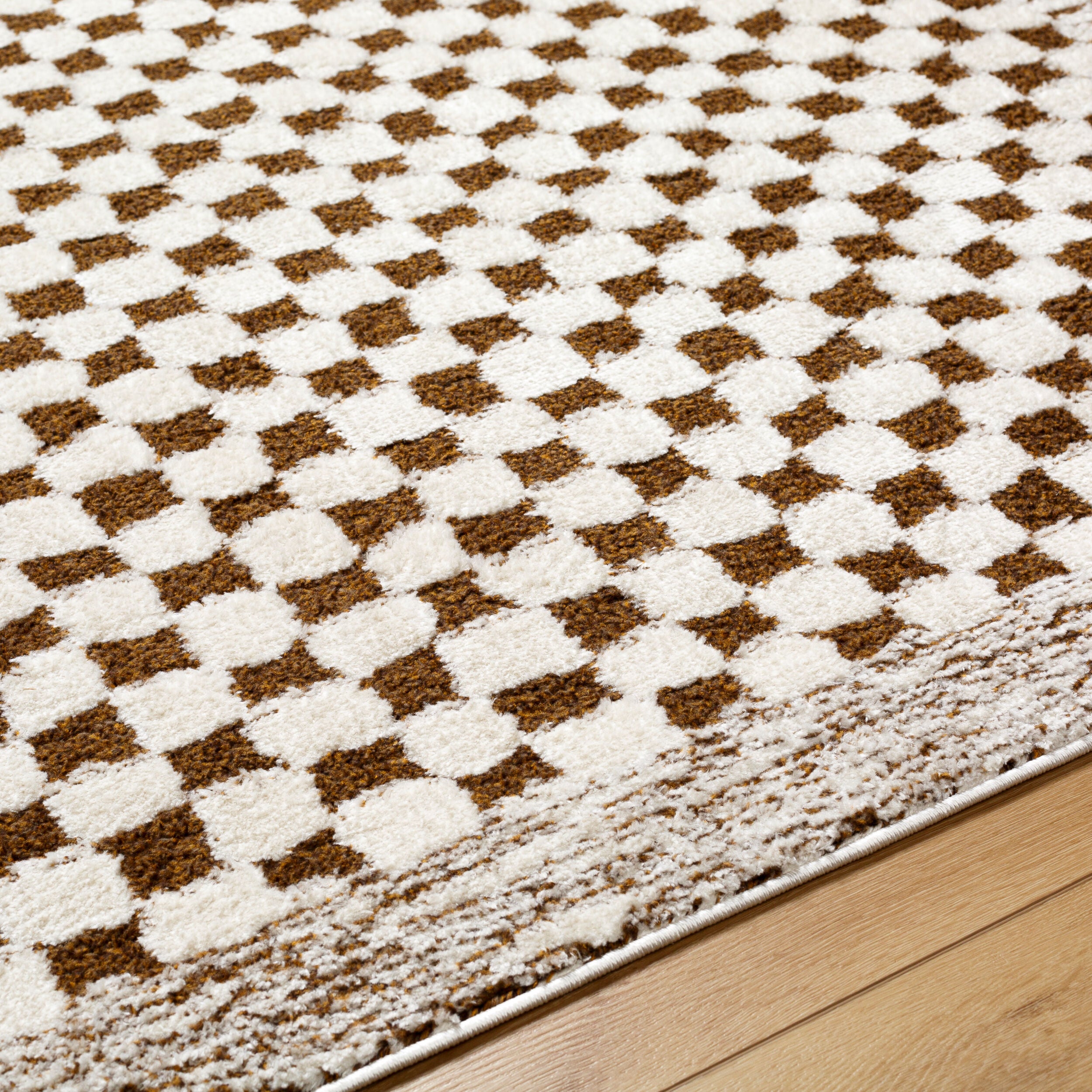 Freud Bordered Checker Rug
