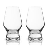 Raye Heavy Base Crystal Whiskey Tasting Glasses, S/2