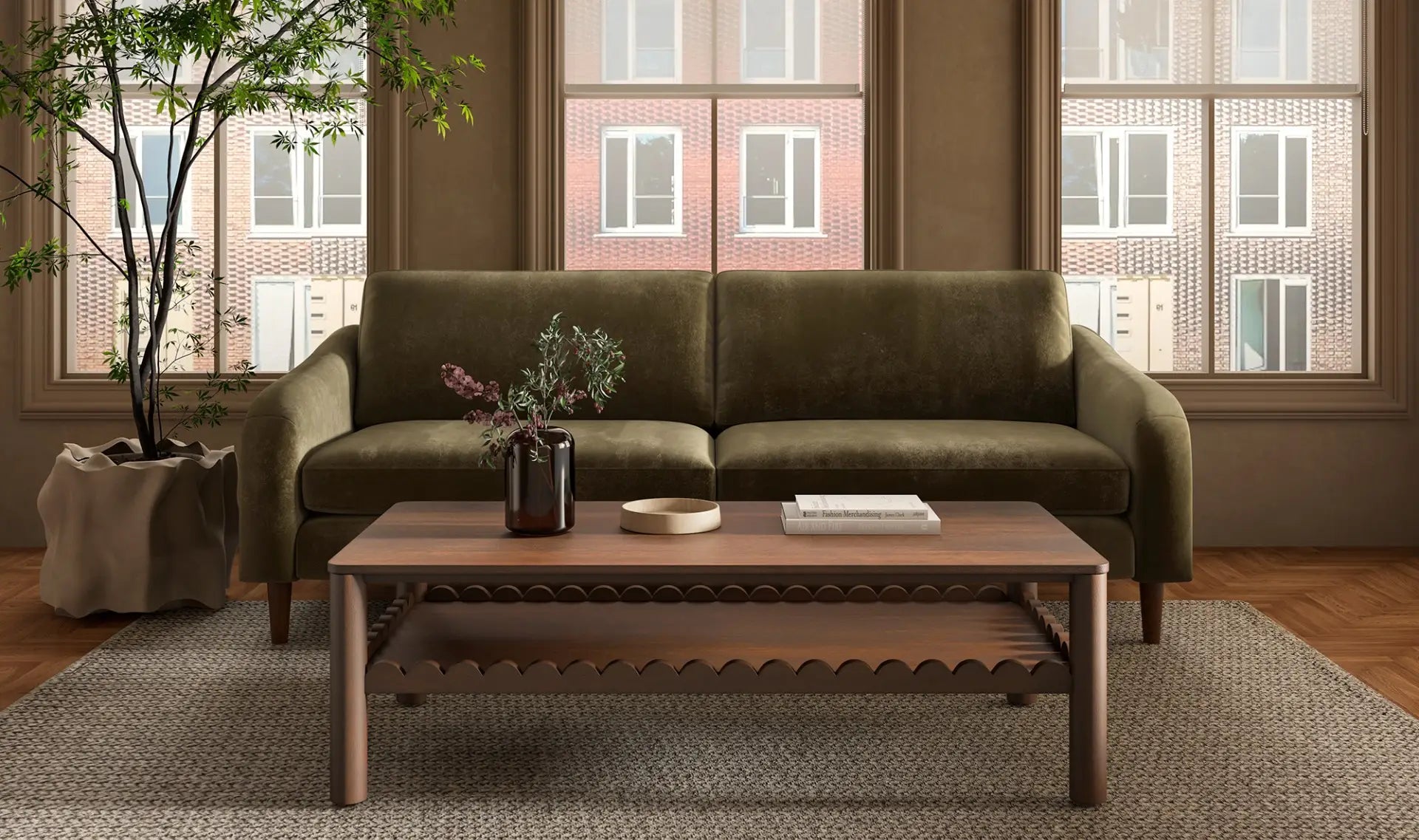 Quinn Sofa in Cedar Green