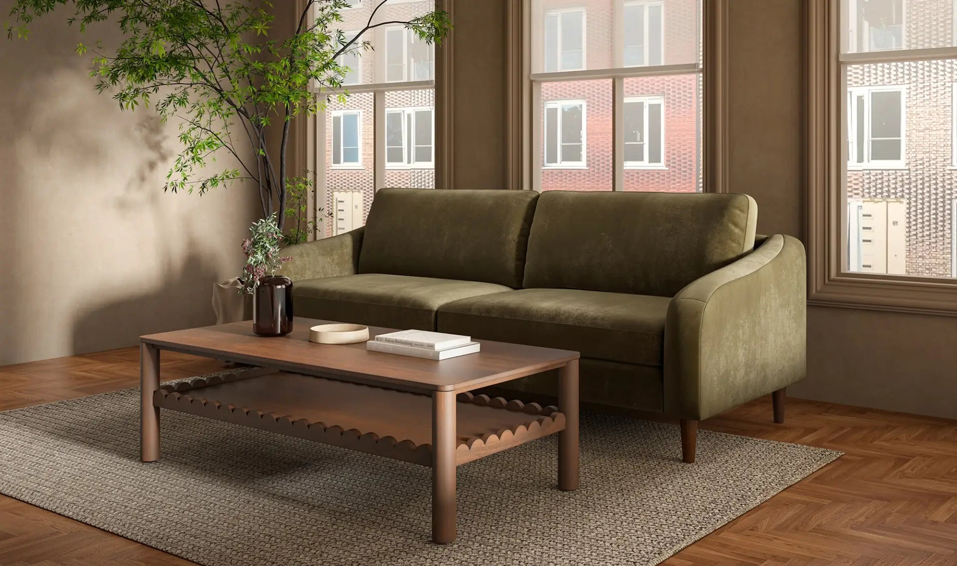 Quinn Sofa in Cedar Green