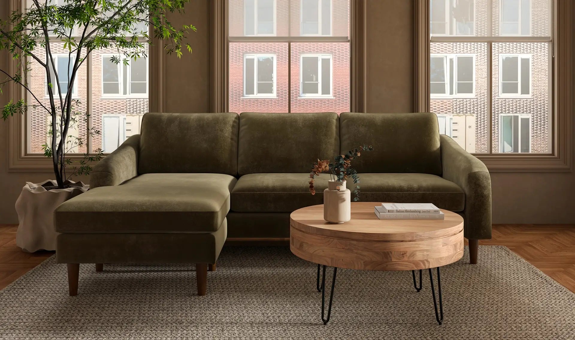 Quinn Sectional in Cedar Green