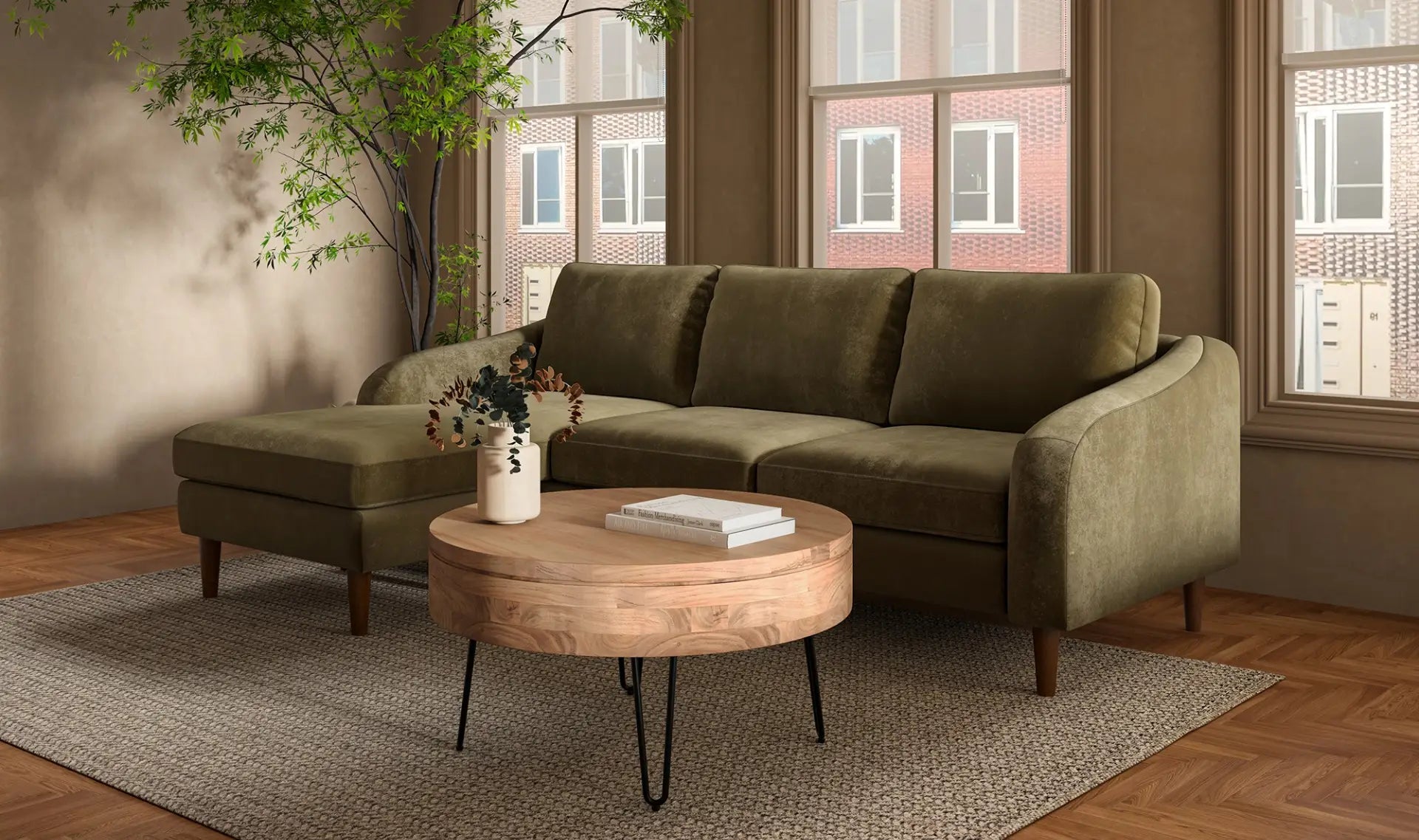 Quinn Sectional in Cedar Green