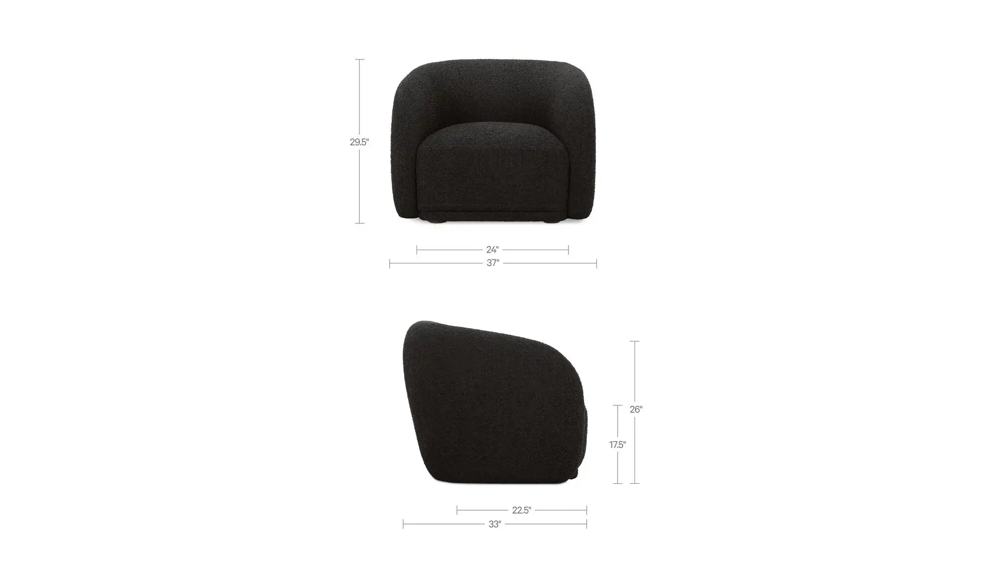 Faye Accent Chair in Beige Boucle