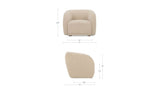 Faye Accent Chair in Beige Boucle