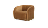 Faye Accent Chair in Tan Faux Mohair