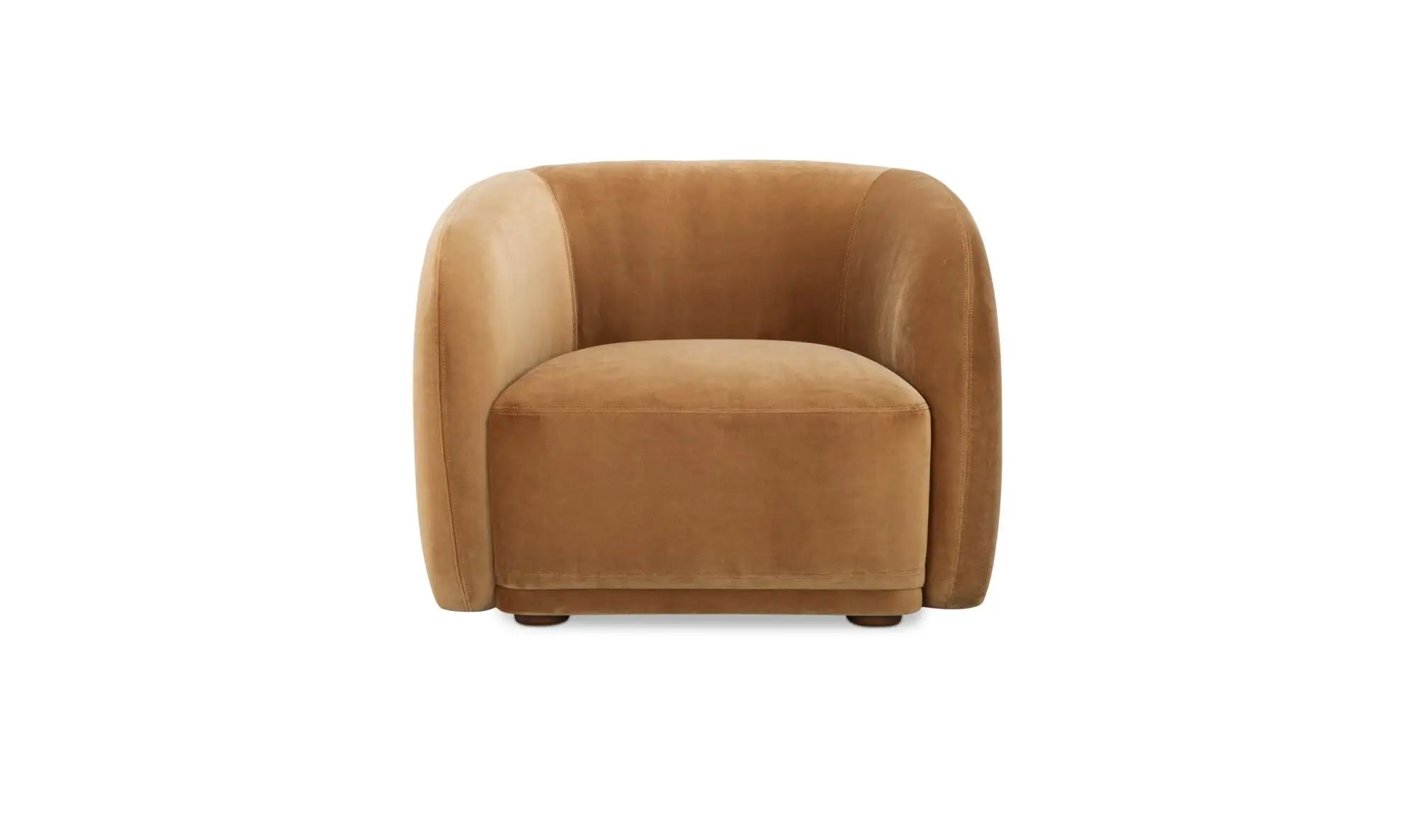 Faye Accent Chair in Tan Faux Mohair