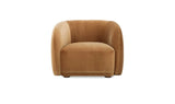 Faye Accent Chair in Tan Faux Mohair