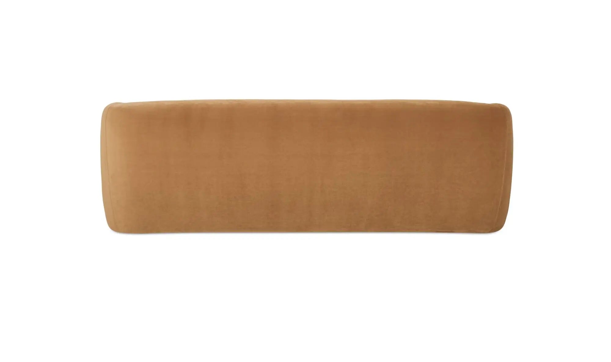 Faye Accent Sofa in Tan Faux Mohair