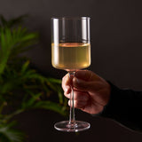 Laurel Crystal White Wine Glasses, S/2