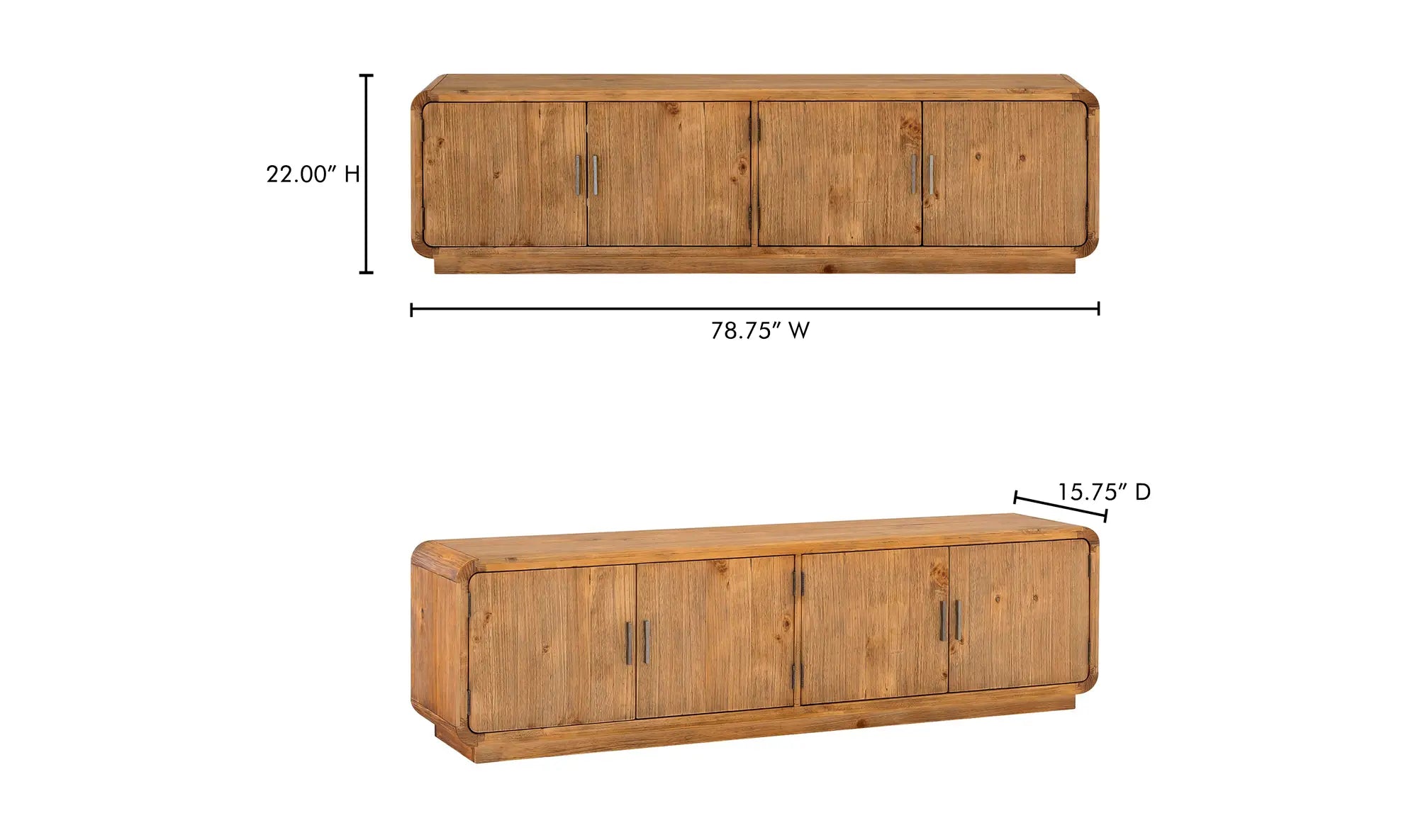 Monterey Media Cabinet in Rustic Blonde