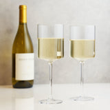 Laurel Crystal White Wine Glasses, S/2
