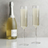 Laurel Crystal Champagne Flutes, S/2