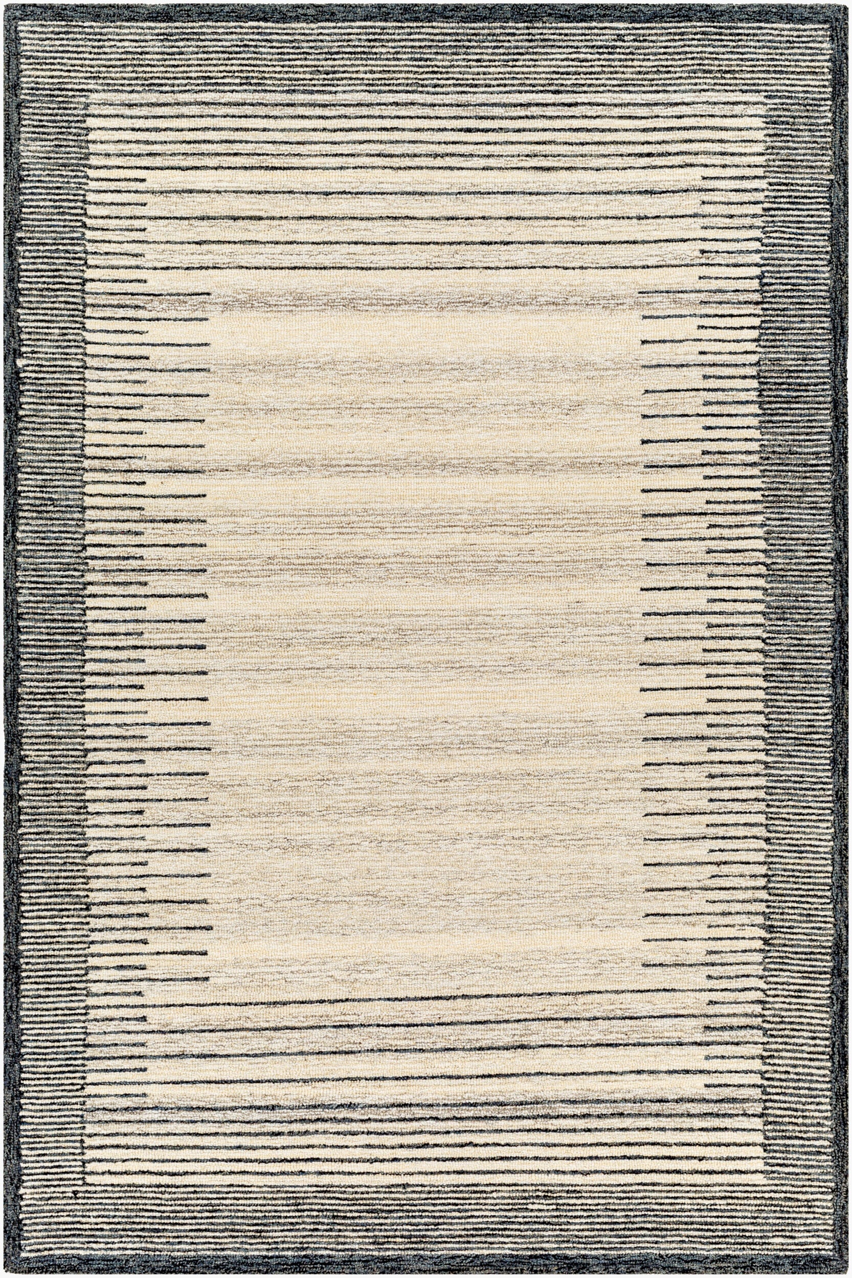 Granada Hand Tufted Multi Stripe Border Rug