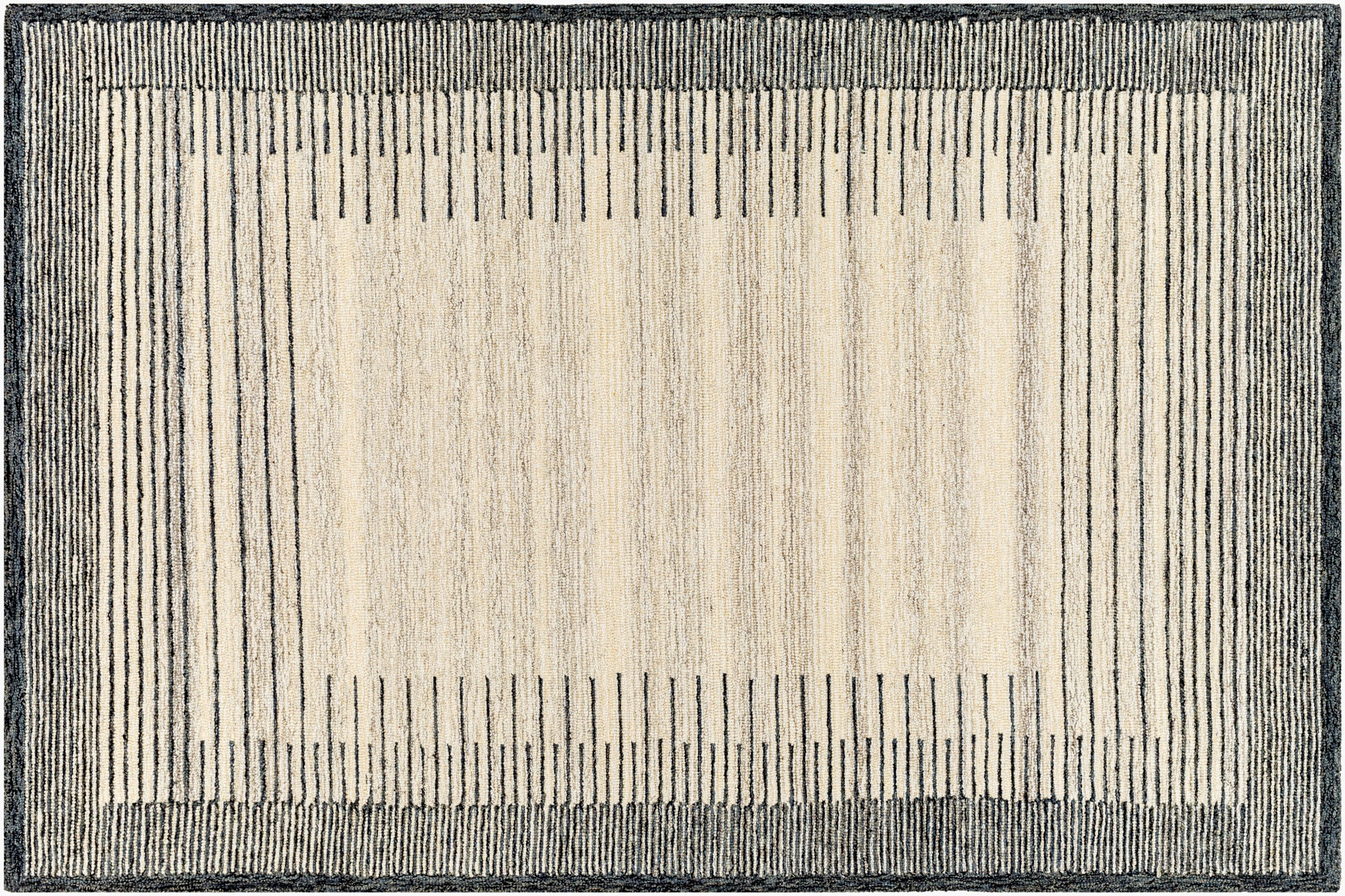 Granada Hand Tufted Multi Stripe Border Rug
