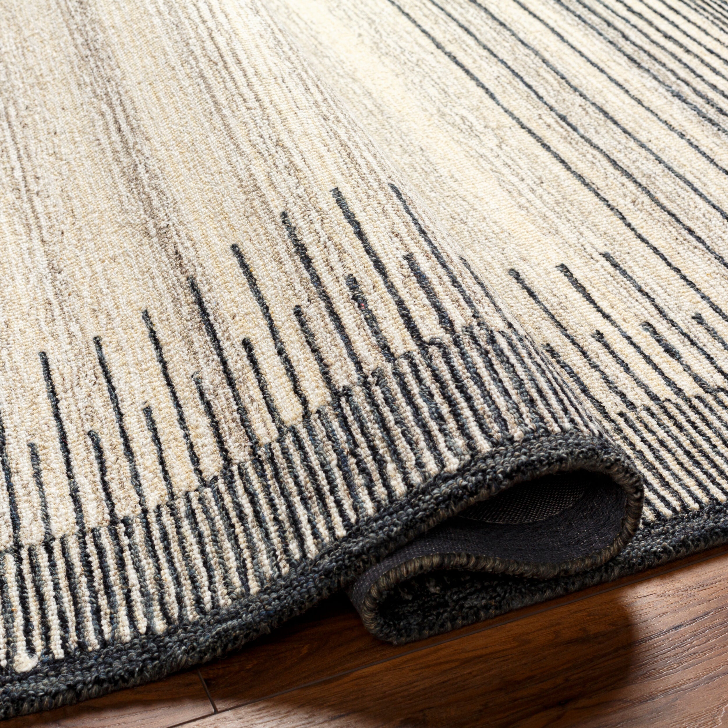 Granada Hand Tufted Multi Stripe Border Rug