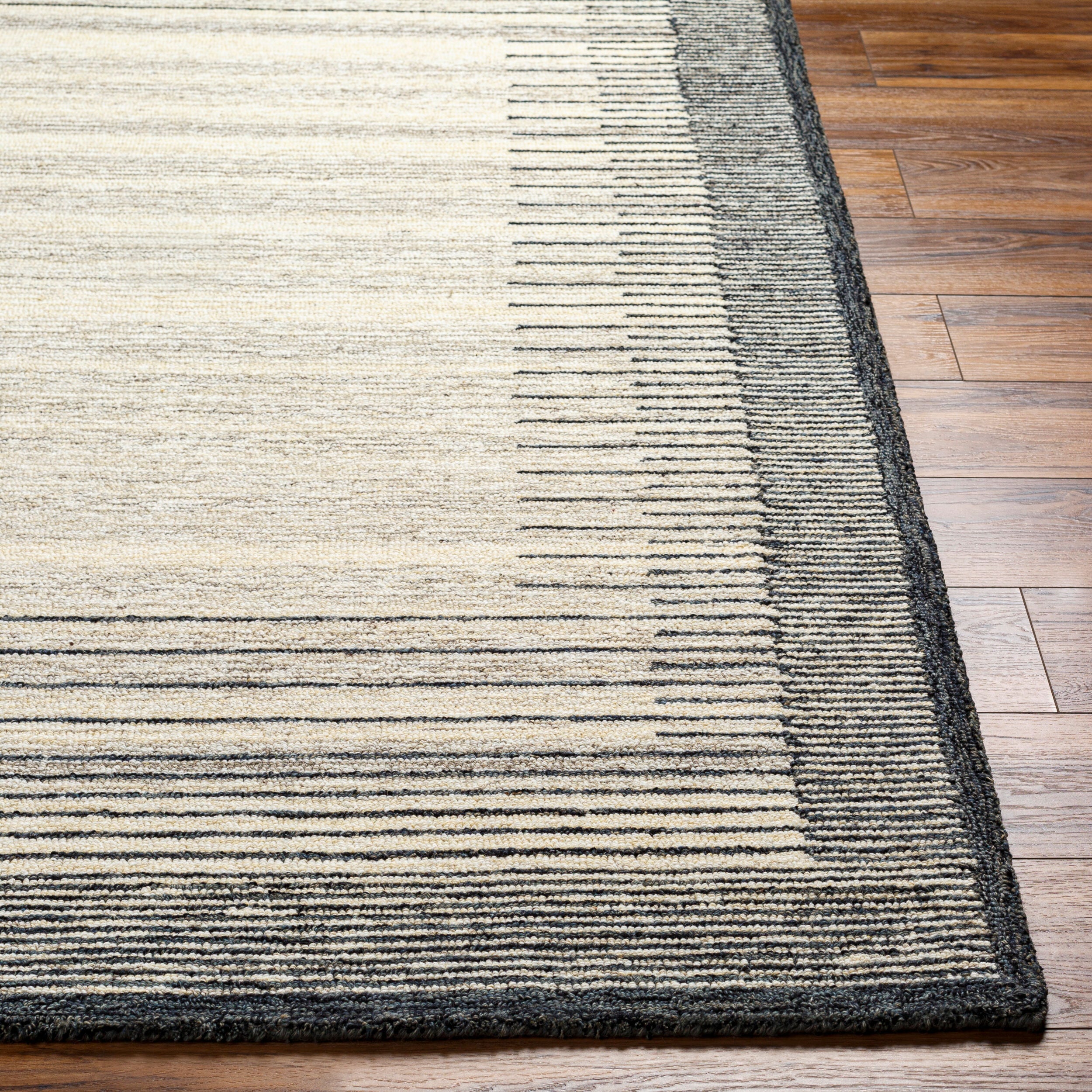 Granada Hand Tufted Multi Stripe Border Rug