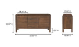 Wiley 3 Drawer Sideboard in Vintage Brown