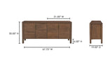 Wiley 4 Door Sideboard in Vintage Brown